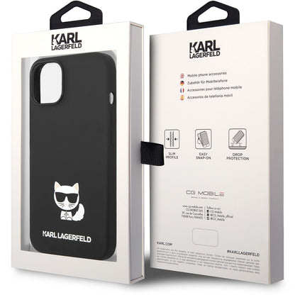 Kuori Apple iPhone 14 Plus:lle, Karl Lagerfeld, Silicone Body Choupette, Musta