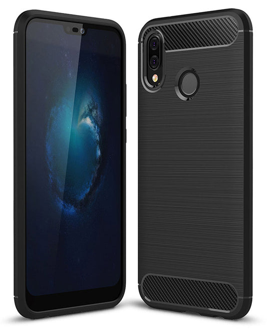 Kuori Huawei P20 Lite -puhelimelle, OEM, Hiili, Musta