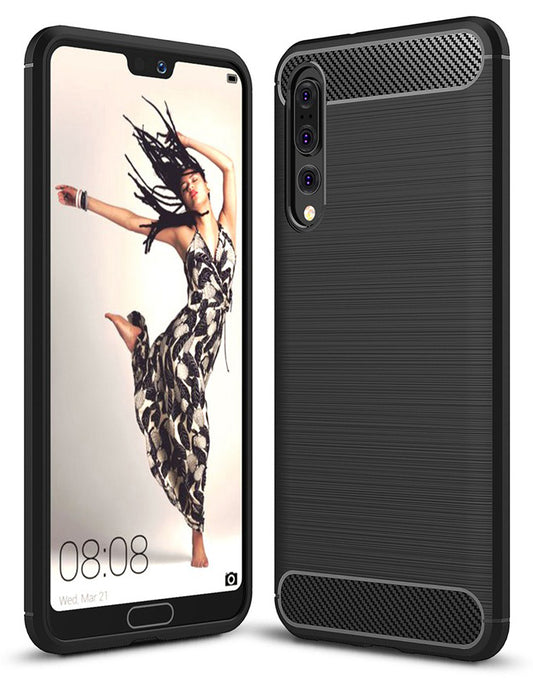 Kuori Huawei P20 Pro:lle, OEM, Hiilikuitu, Musta