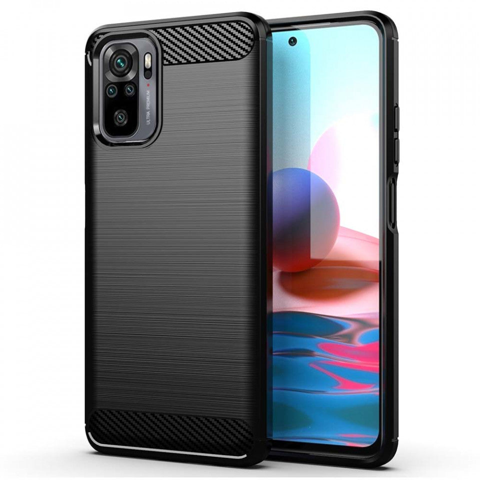 Kuori Xiaomi Redmi Note 10S / Note 10:lle, OEM, Hiili, Musta