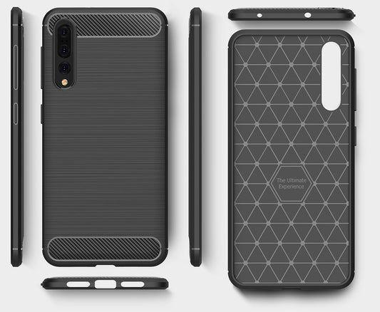 Kuori Huawei P20 Pro:lle, OEM, Hiilikuitu, Musta