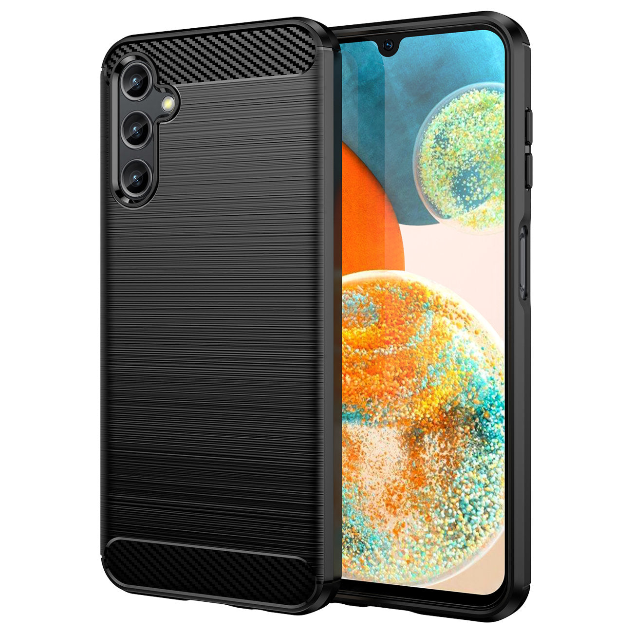 Kuori Samsung Galaxy A14 A145 / A14 5G A146:lle, OEM, Hiili, Musta