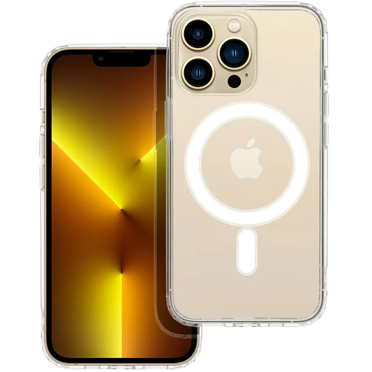 MagSafe-kuori Apple iPhone 13 Pro Maxille, OEM, Clear Mag, Läpinäkyvä