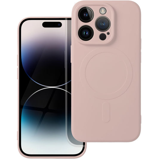 MagSafe-kuori Apple iPhone 14 Pro:lle, OEM, Silicone Mag, Vaaleanpunainen