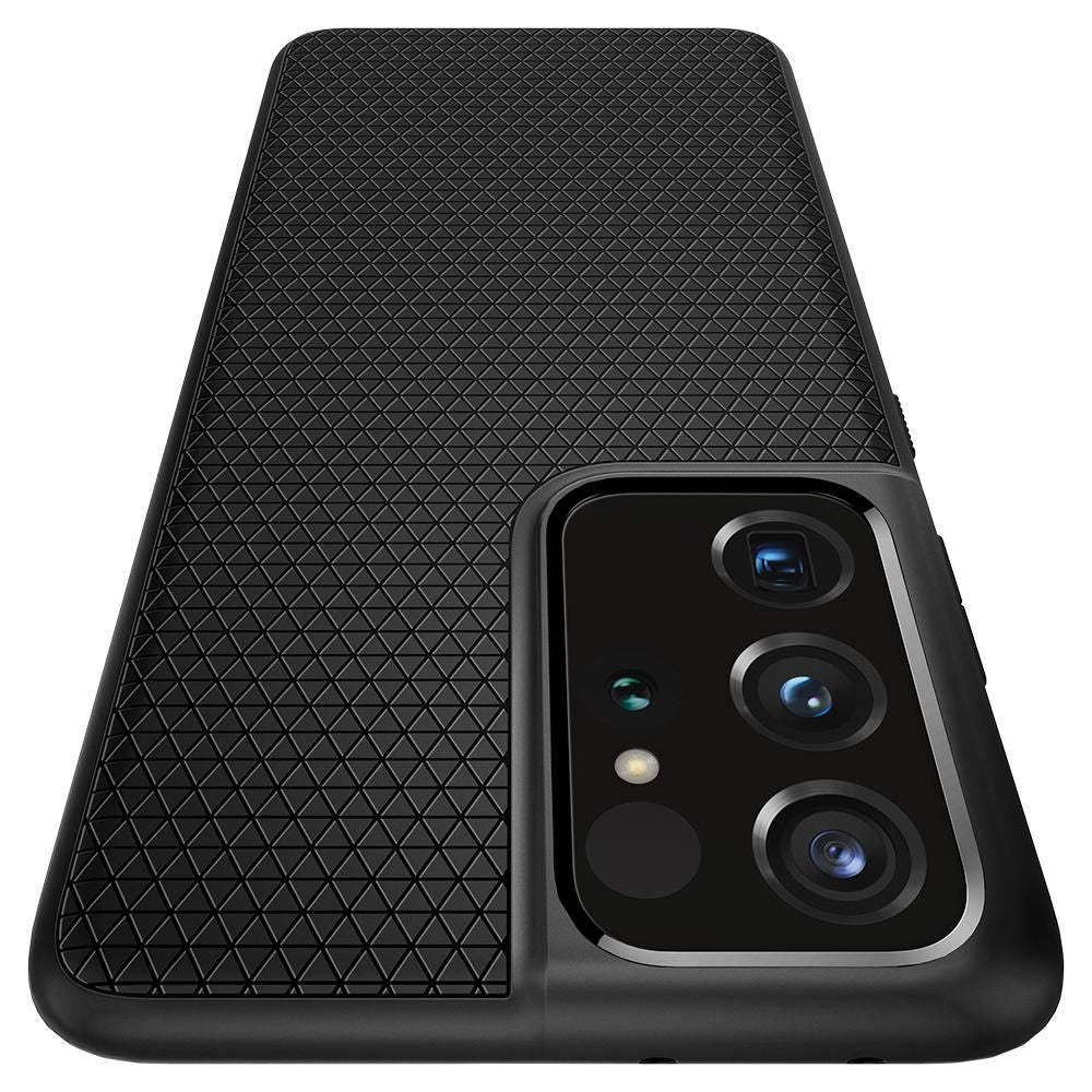 Laukku Samsung Galaxy S21 Ultra 5G G998, Spigen, Liquid Air, musta SPN1456BLK SPN1456BLK SPN1456BLK