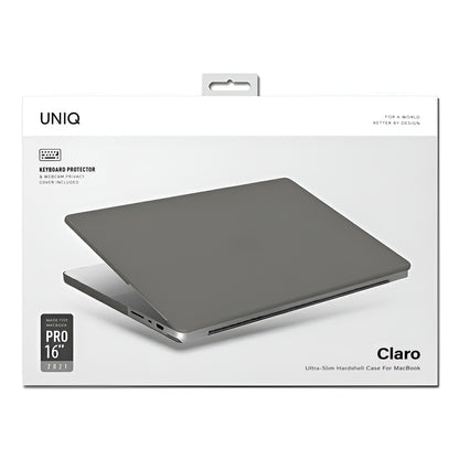 UNIQ Claro -kotelo Apple MacBook Pro 16 tuumaa (2026) / (2024) / (2023) / (2021), Harmaa Matta