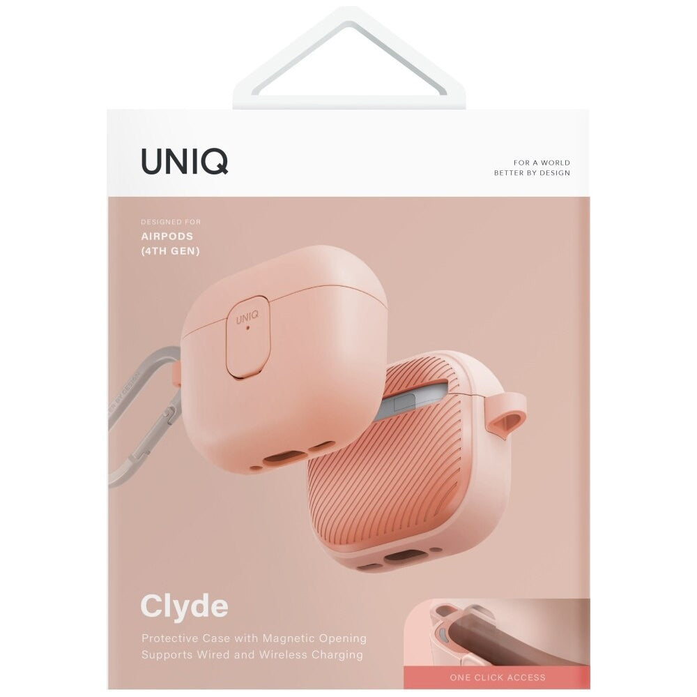 UNIQ Clyde -suojakotelo Apple AirPods 4:lle, Koralli
