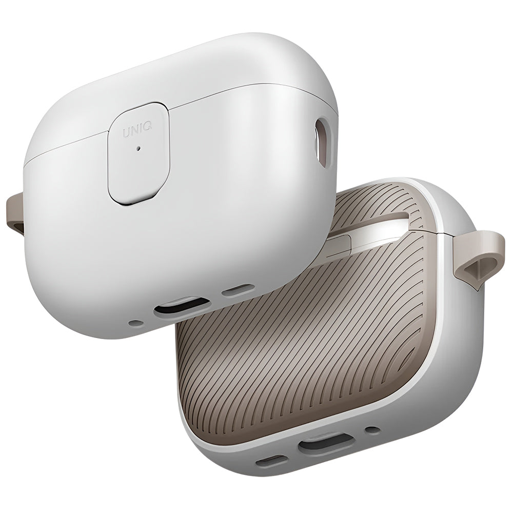 UNIQ Clyde -kuori Apple AirPods Pro 3:lle, harmaa beige