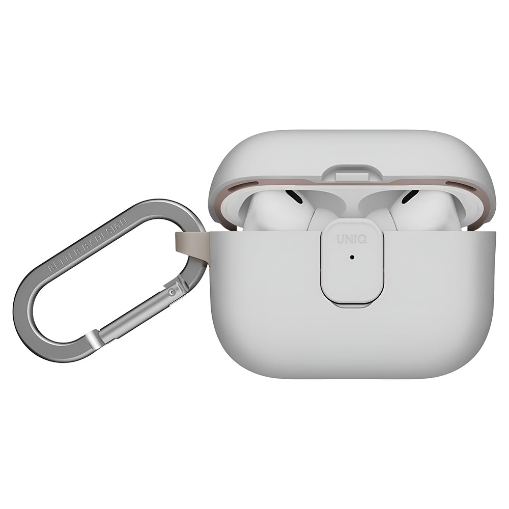 UNIQ Clyde -kuori Apple AirPods Pro 3:lle, harmaa beige