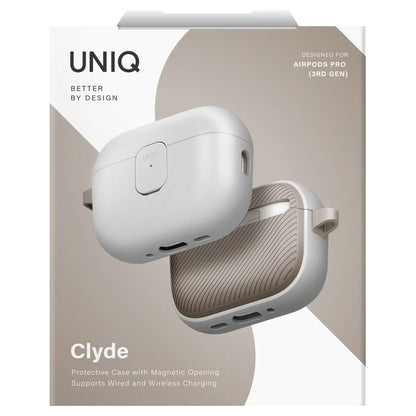 UNIQ Clyde -kuori Apple AirPods Pro 3:lle, harmaa beige