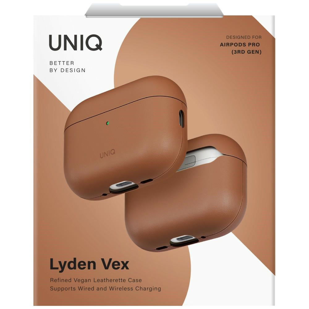 UNIQ Lyden Vex -kotelo Apple AirPods Pro 3:lle, Ruskea