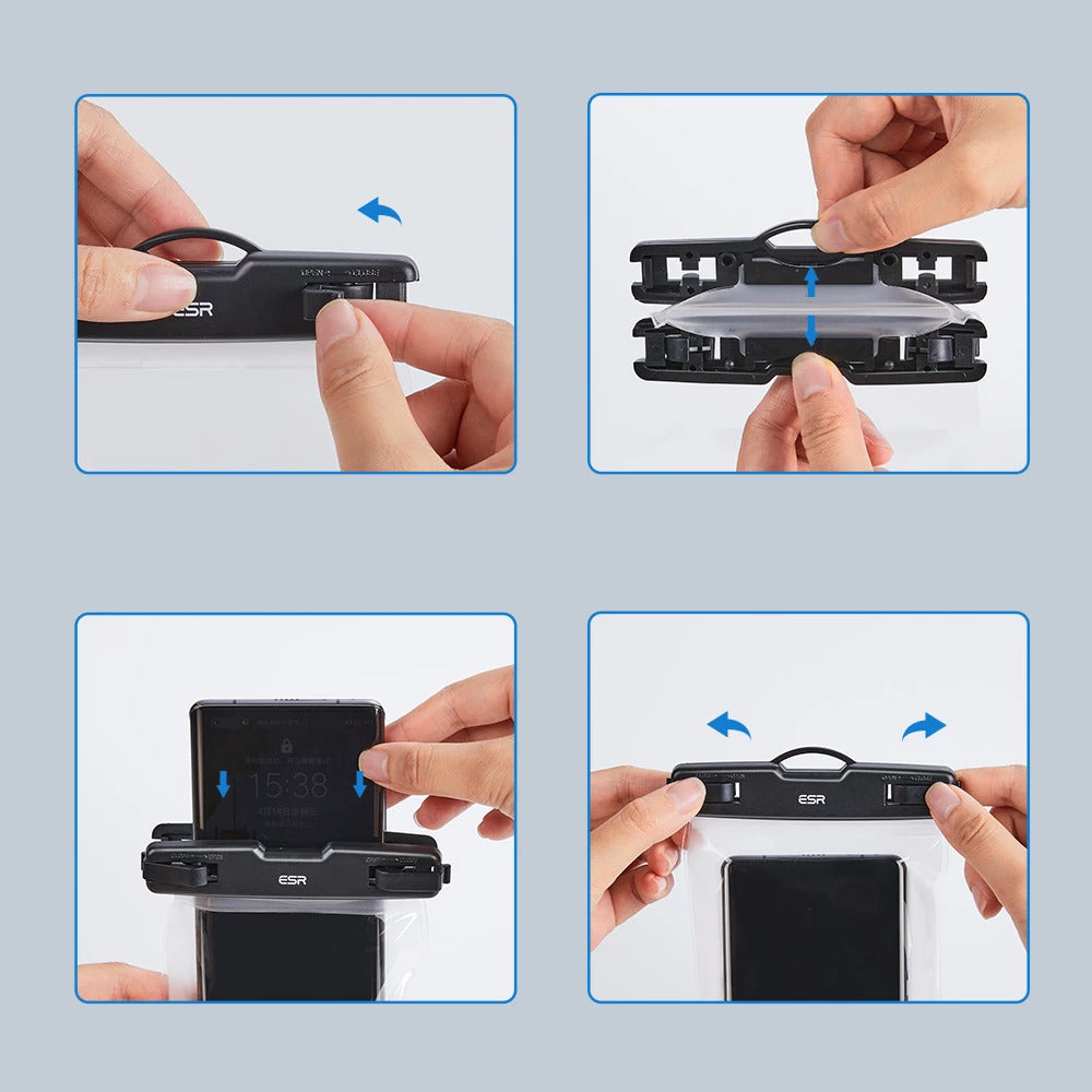 Vedenkestävä Yleiskotelo Puhelimelle max. 6.5 tuumaa, ESR, Musta