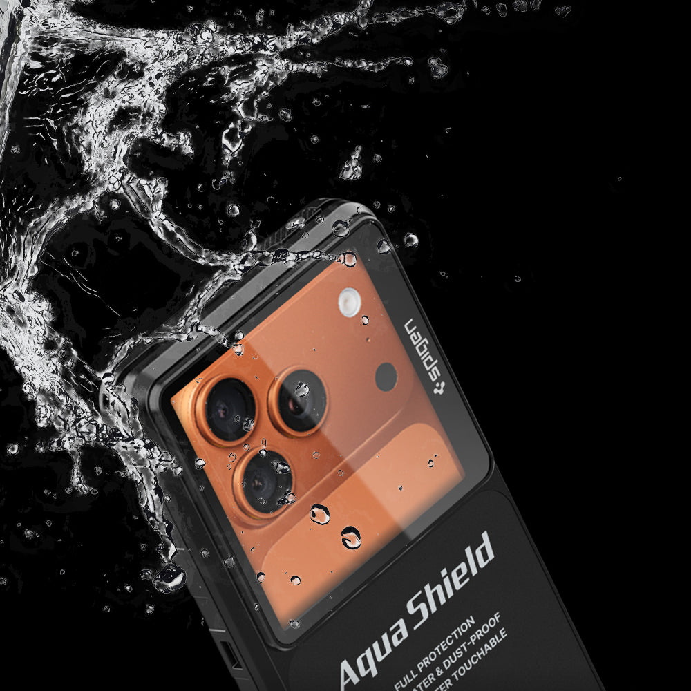Spigen Universal Waterproof Case, Aqua Shield A604, Musta ACS11675
