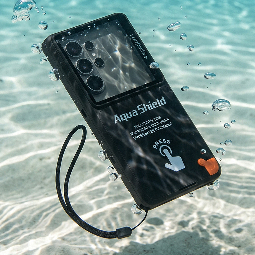 Spigen Universal Waterproof Case, Aqua Shield A604, Musta ACS11675