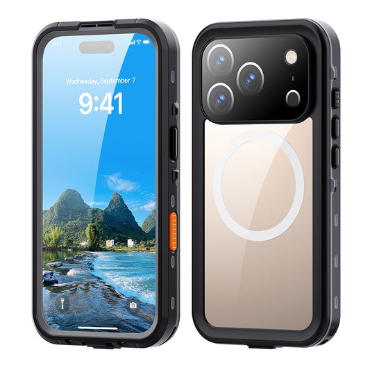 Vedenkestävä kotelo Apple iPhone 17 Prolle, ShellBox, Musta