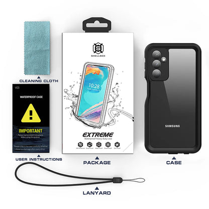 Vedenpitävä suojakuori Samsung Galaxy A25 A256:lle, ShellBox, Musta