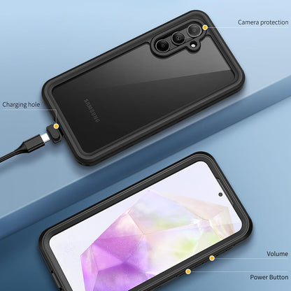 Vedenpitävä suojakuori Samsung Galaxy A35 5G A356:lle, ShellBox, Musta