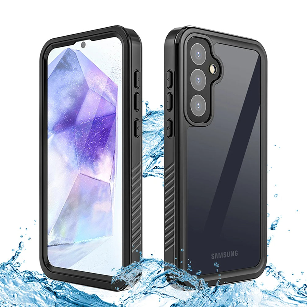 Waterproof Case for Samsung Galaxy A55 5G A556, ShellBox, Black