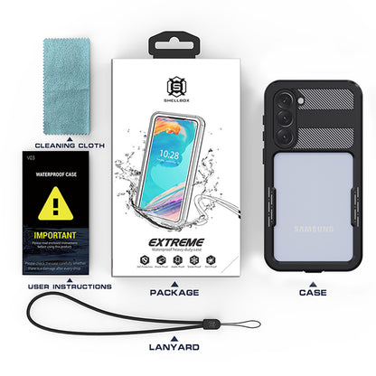 Vedenpitävä suojakuori Samsung Galaxy S23+ S916:lle, ShellBox, Musta