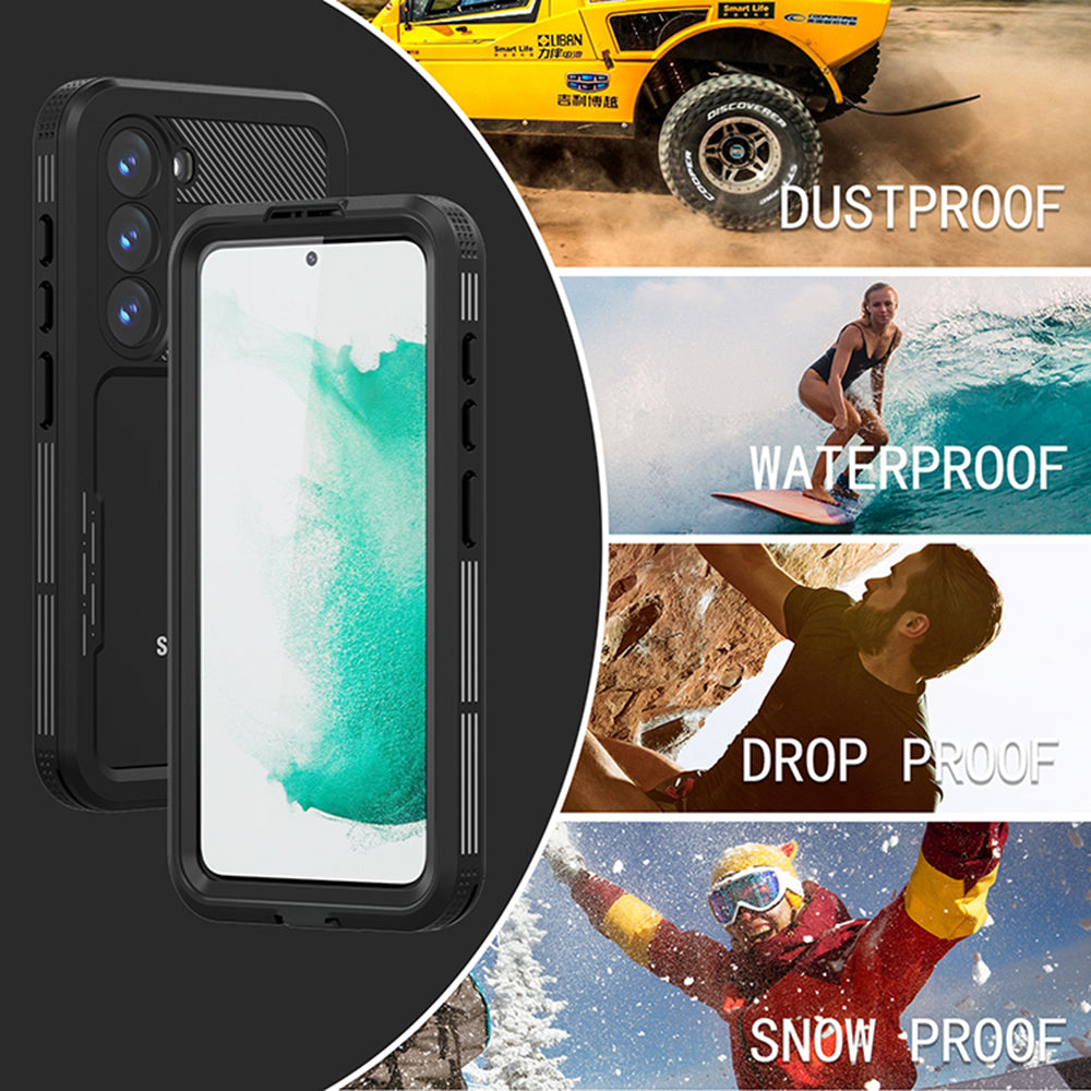 Vedenpitävä suojakuori Samsung Galaxy S23 S911:lle, ShellBox, Musta