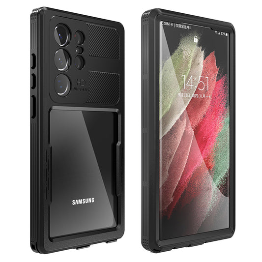 Vedenpitävä suojakuori Samsung Galaxy S23 Ultra S918:lle, ShellBox, Musta