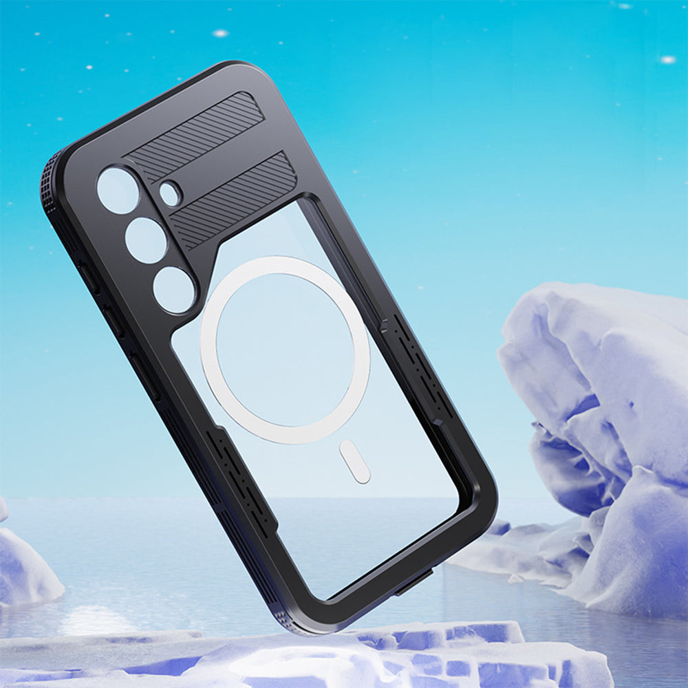 Waterproof Case for Samsung Galaxy S24 S921, ShellBox, Black