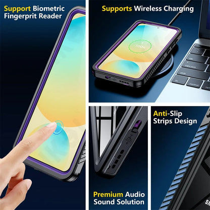 Vedenpitävä suojakuori Samsung Galaxy S25+ S936:lle, ShellBox, Musta
