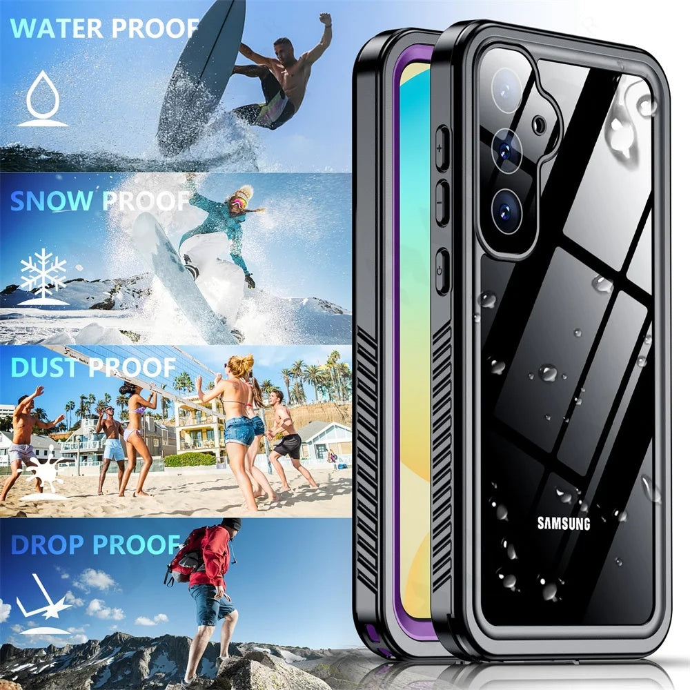 Vedenpitävä suojakuori Samsung Galaxy S25 S931:lle, ShellBox, Musta