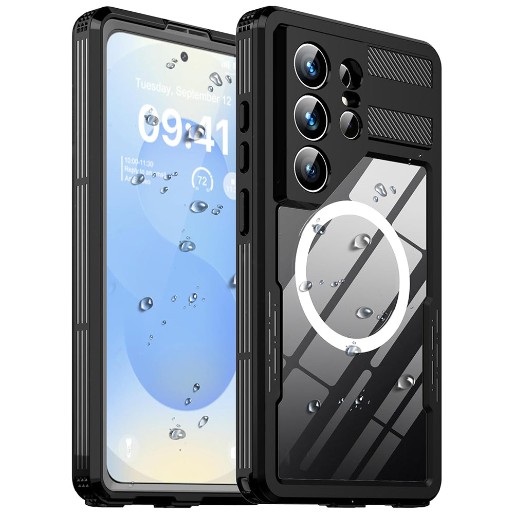 Waterproof Case for Samsung Galaxy S26 Ultra, ShellBox, Black