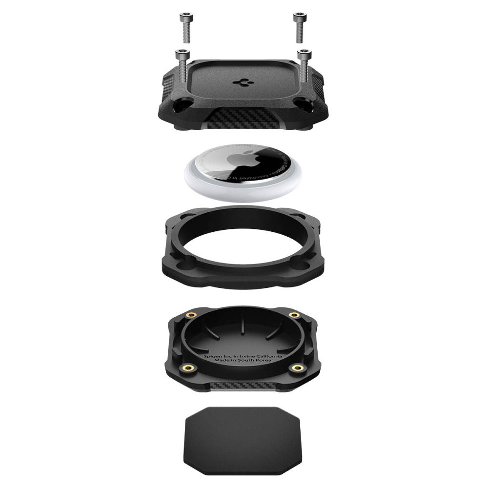 Vedenpitävä Spigen Tough Armor -suojakotelo Apple AirTagille, Musta ACS09781