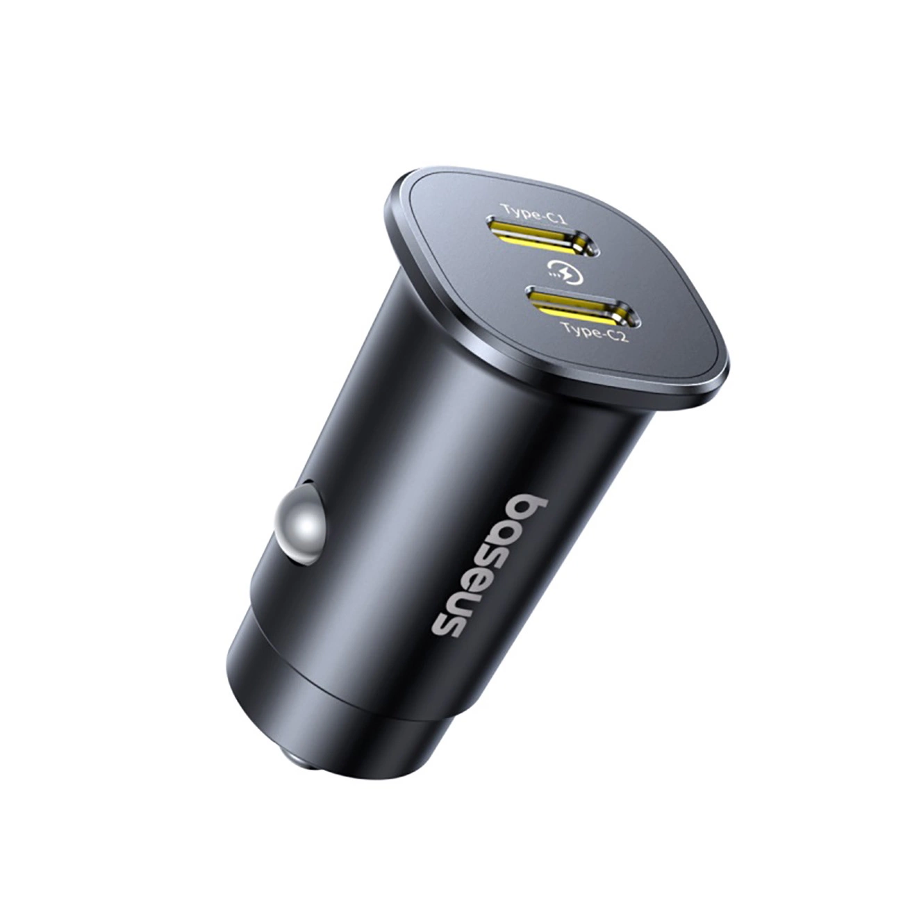 Baseus GoTrip -autolaturi, 30W, 3A, 2 x USB-C, Musta