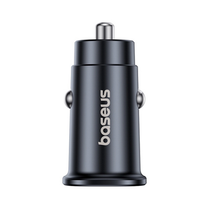 Baseus GoTrip -autolaturi, 30W, 3A, 2 x USB-C, Musta