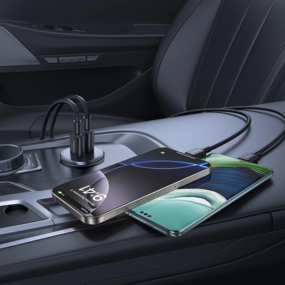 Baseus GoTrip -autolaturi, 30W, 3A, 2 x USB-C, Musta