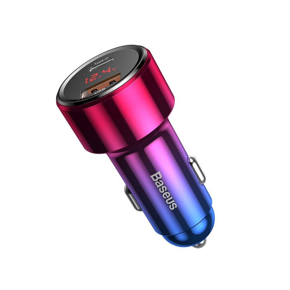 Baseus Magic Display Series -autolaturi, 45W, 5A, 1 x USB-A - 1 x USB-C, monivärinen CCMLC20C-09