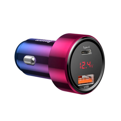 Baseus Magic Display Series -autolaturi, 45W, 5A, 1 x USB-A - 1 x USB-C, monivärinen CCMLC20C-09