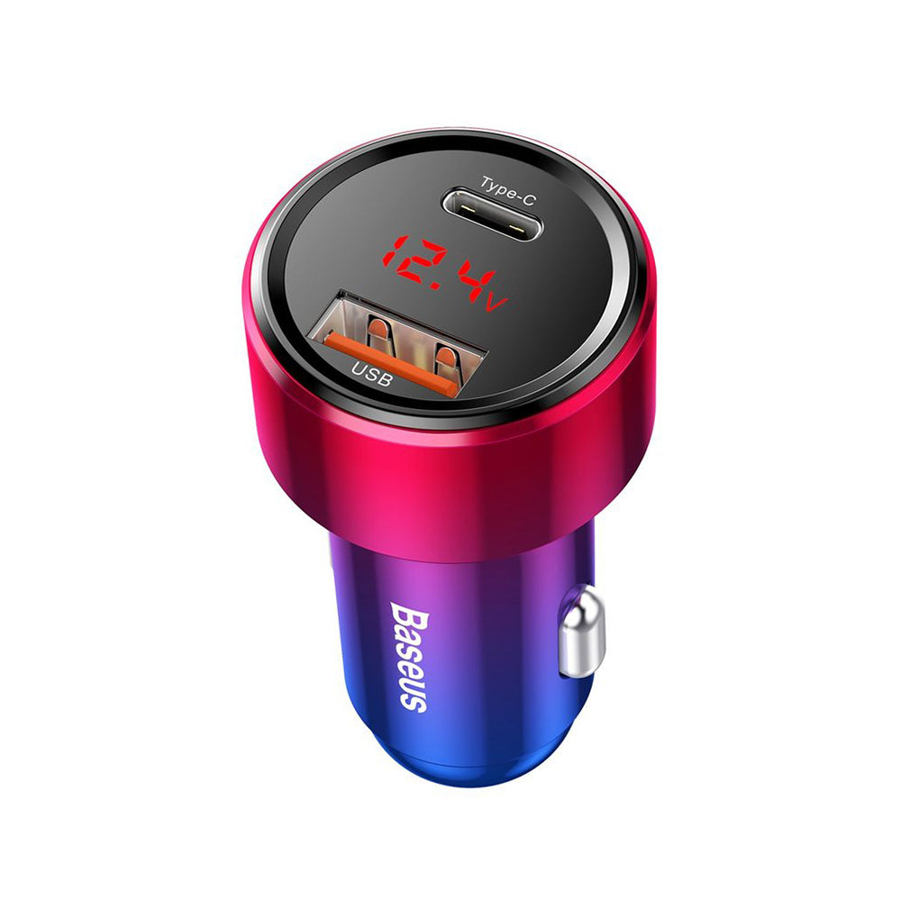 Baseus Magic Display Series -autolaturi, 45W, 5A, 1 x USB-A - 1 x USB-C, monivärinen CCMLC20C-09