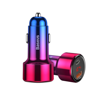 Baseus Magic Display Series -autolaturi, 45W, 5A, 1 x USB-A - 1 x USB-C, monivärinen CCMLC20C-09