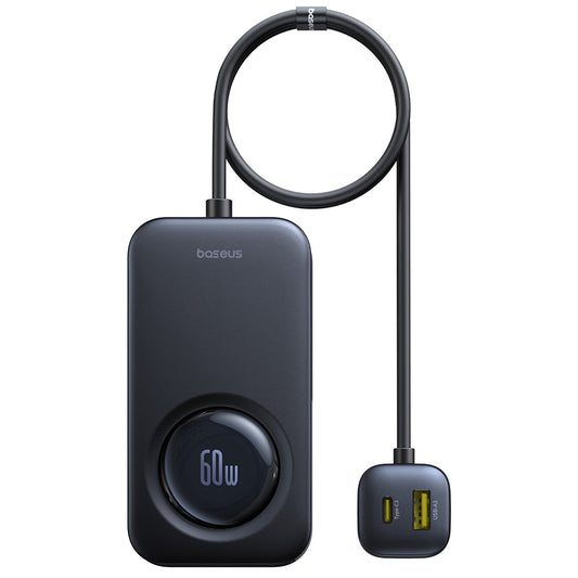 Autojen laturi Baseus PrimeTrip VW1, 105W, 3A, 3 x USB-A - 2 x USB-C, Musta C00069000121-00
