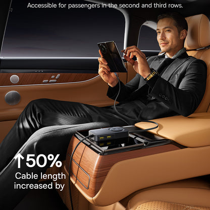 Autojen laturi Baseus PrimeTrip VW1, 105W, 3A, 3 x USB-A - 2 x USB-C, Musta C00069000121-00