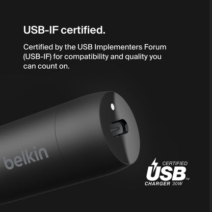 Belkin BoostCharge autolaturi, 30W, 3A, 1 x USB-C, Musta CCA004btBK