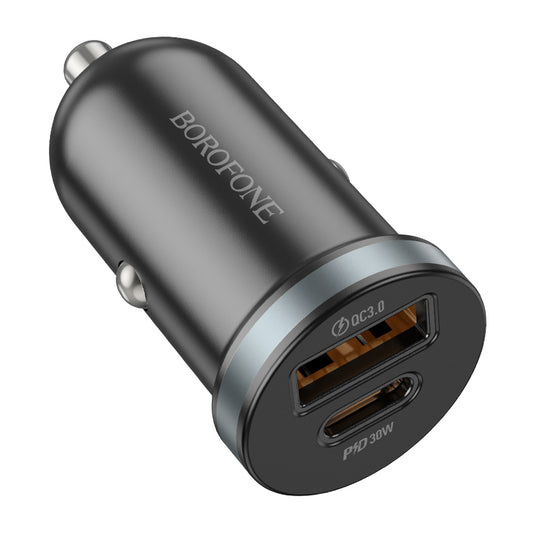Autolaturi Borofone BZ22 Scenery, 30W, 3A, 1 x USB-A - 1 x USB-C, musta 