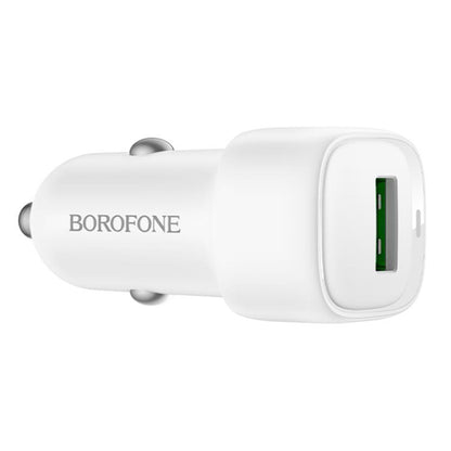Autolaturi Borofone BZ34 Cloud, 18W, 3A, 1 x USB-A, Valkoinen