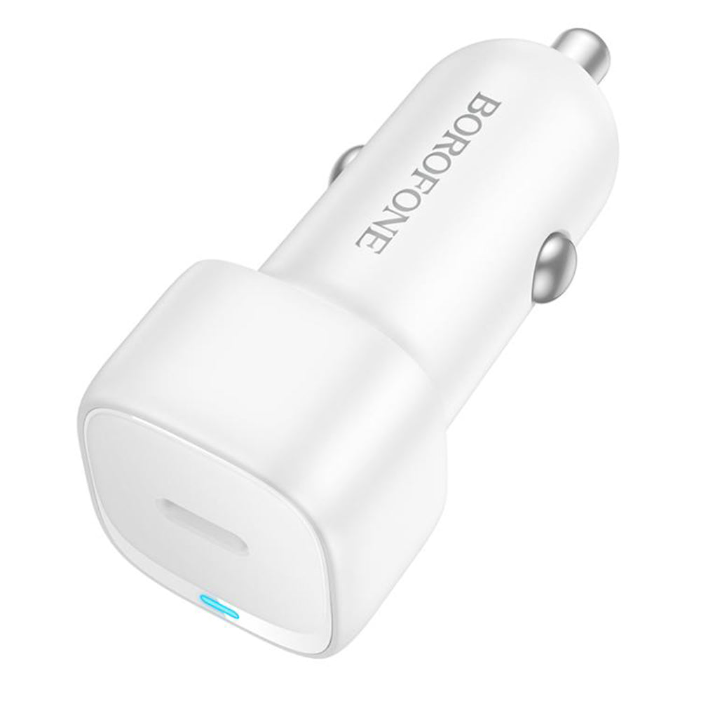 Autojen laturi Borofone BZ34A Cloud, 20W, 3A, 1 x USB-C, Valkoinen