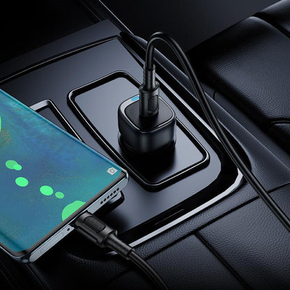 Autojen laturi Borofone BZ34A Cloud, 20W, 3A, 1 x USB-C, Musta