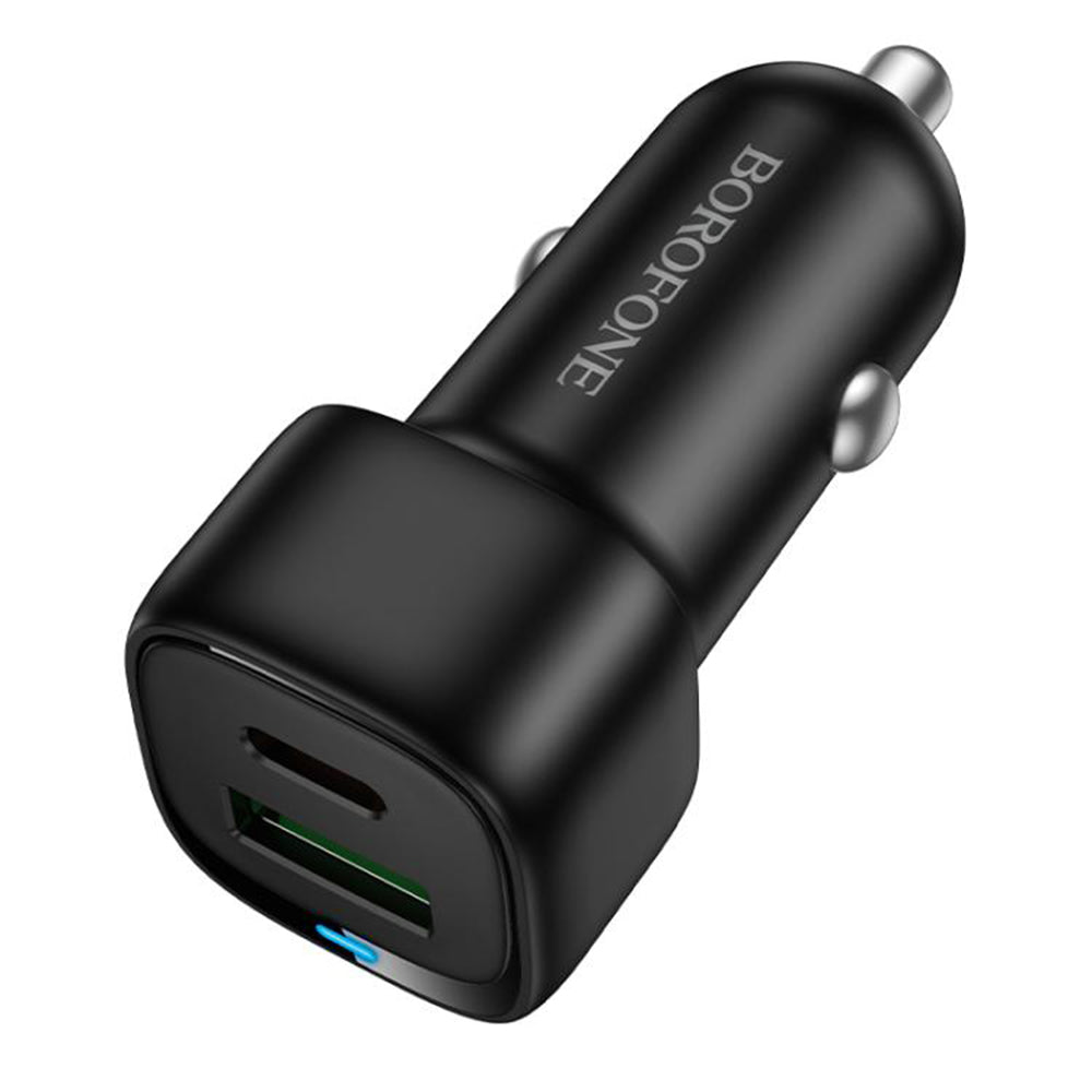 Autolaturi Borofone BZ34B Cloud, 38W, 3A, 1 x USB-A - 1 x USB-C, Musta