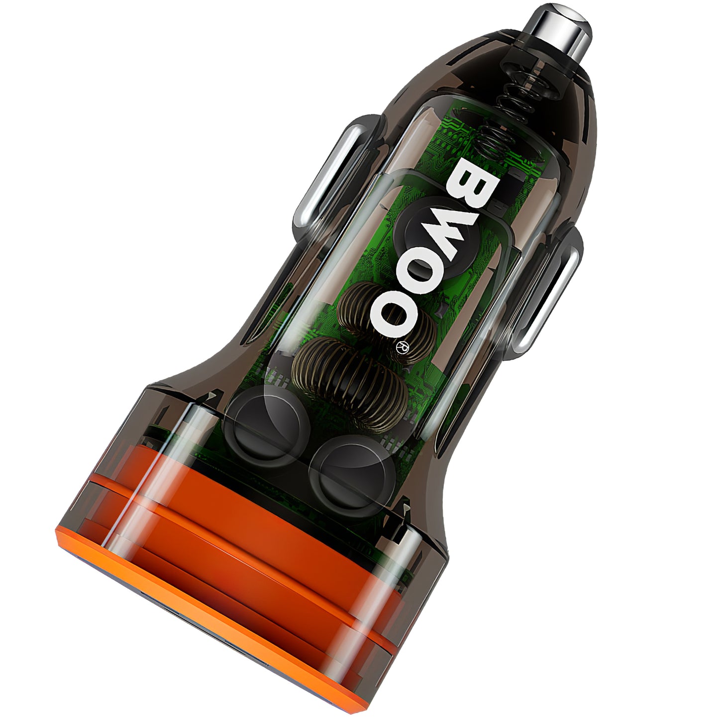 Car Charger BWOO BO-CC85, 38W, 3A, 1 x USB-A - 1 x USB-C, Black 