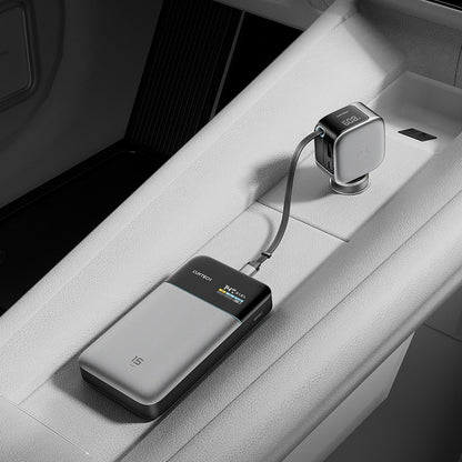 Autolaturi USB-C-kaapelilla Cuktech CC903P Näyttö, 100W, 5A, 1 x USB-A - 1 x USB-C, Harmaa