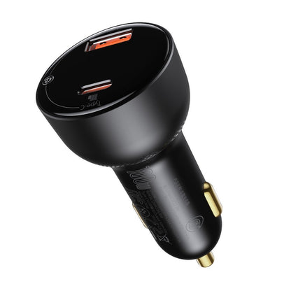 Auto USB-C -kaapelin Baseus Superme -laturi, 100W, 5A, 1 x USB-A - 1 x USB-C, Musta TZCCZX-01
