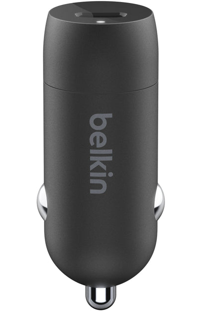Belkin BoostCharge USB-C-kaapelilla varustettu autolaturi, 30W, 3A, 1 x USB-C, musta CCA004bt1MBK-B6