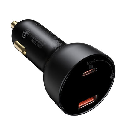 Auto USB-C -kaapelin Baseus Superme -laturi, 100W, 5A, 1 x USB-A - 1 x USB-C, Musta TZCCZX-01